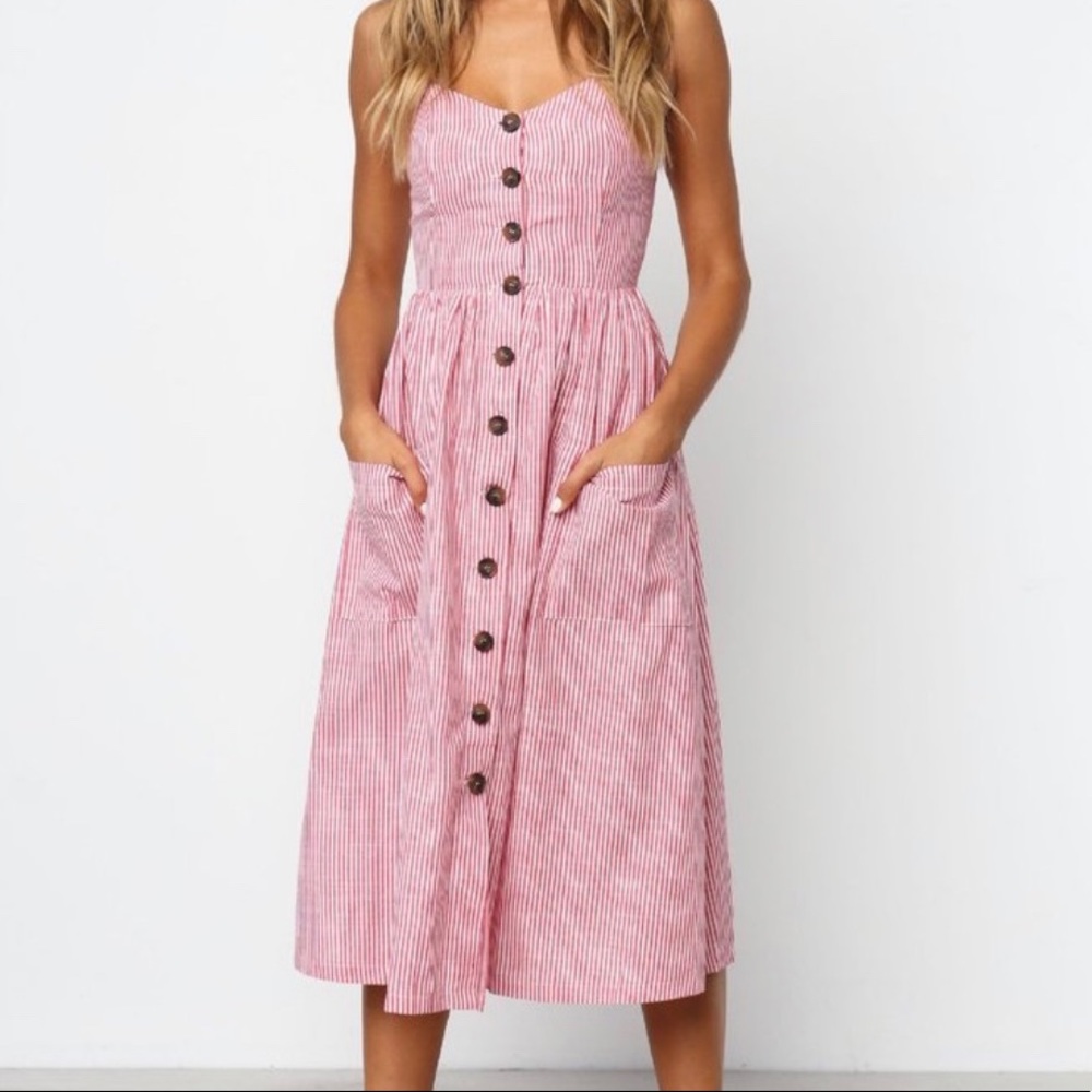 NWOT | Cotton Button Up Sundress